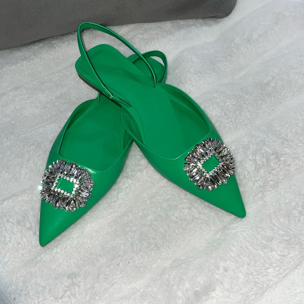 Inc International Concepts Women's Melicity Flats - Green 5.5M - Picture 2 of 9